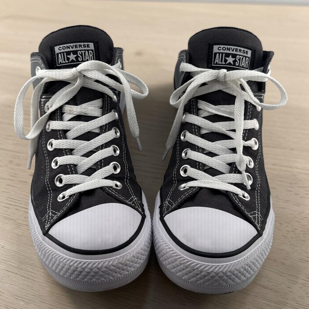 Converse Chuck Taylor All Star High Street Mens 9.5 Black Gray Sneakers 144601C